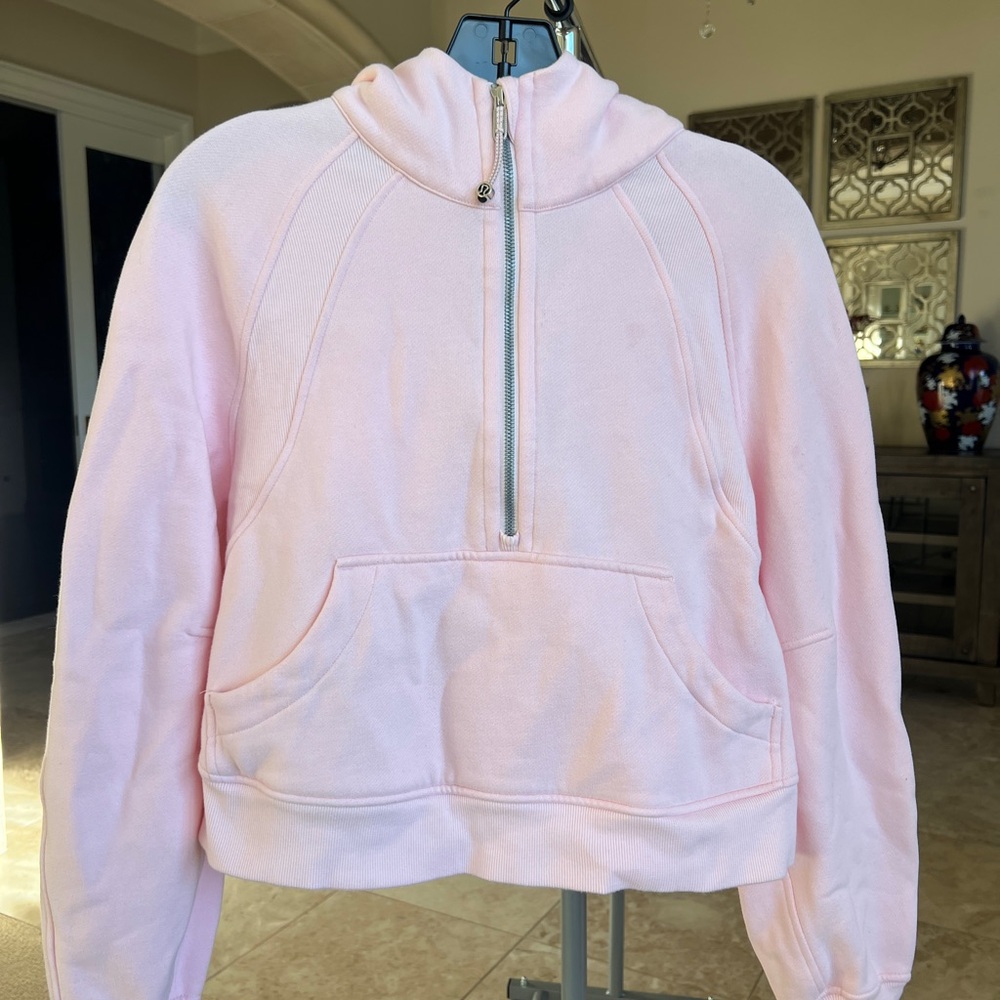 lululemon athletica Light Pink Half-Zip Sweater